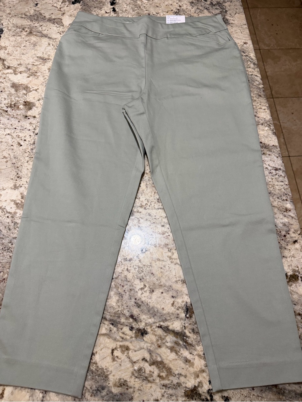Croft & Barrow Mid-Rise Emerson Green 14W Women The Effortless Stretch Pants NWT